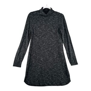 Abercrombie Fitch T Shirt Turtleneck‎ Dress Black Marled Womens Size Medium